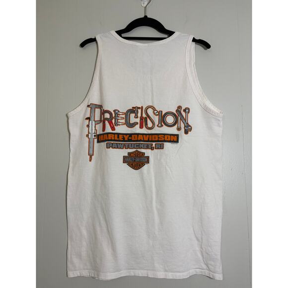 Precision Harley-Davidson Pawtucket RI 2016 Medium Skull Tool Spellout Tank - Picture 3 of 5
